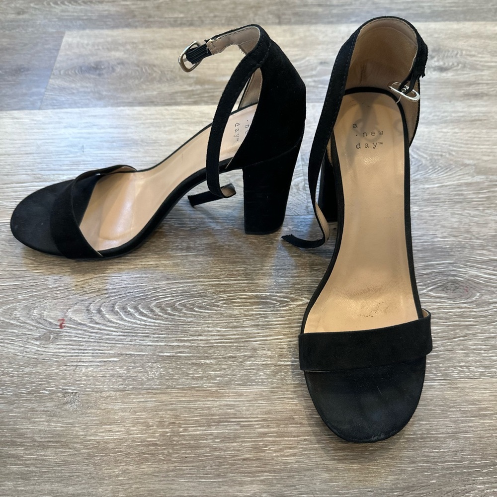Target 'a new day' black suede 4 inch heels
